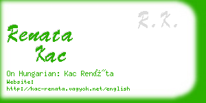 renata kac business card